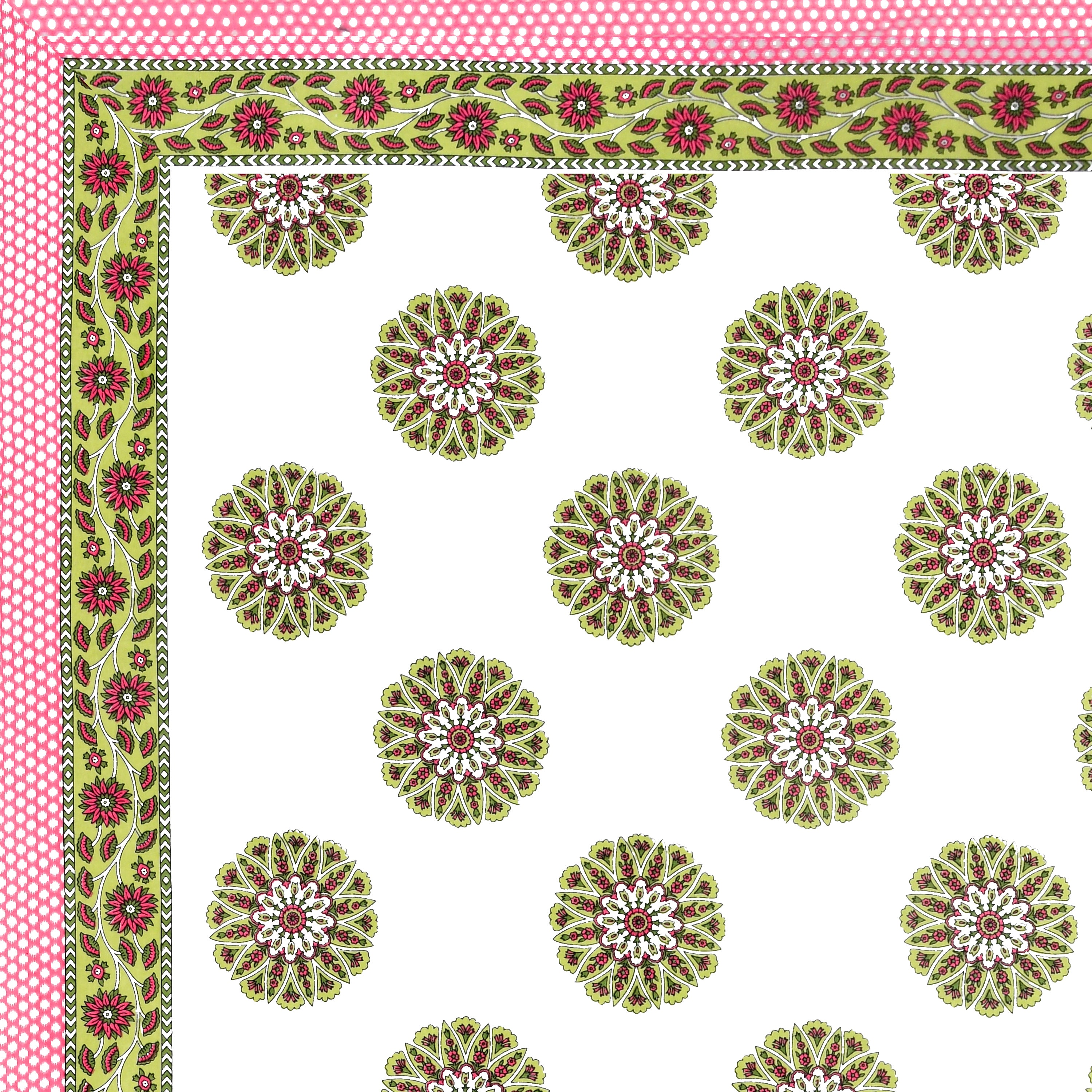 100% COTTON TRADITIONAL  PRINTED SINGLE BEDSHEET ( SIZE 60 X 90 )