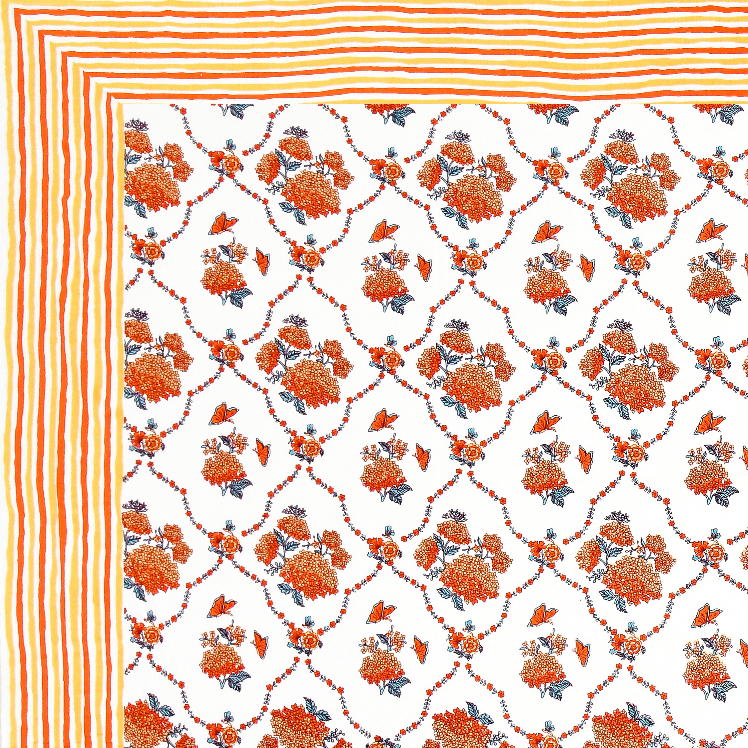 100% COTTON TRADITIONAL  PRINTED SINGLE BEDSHEET ( SIZE 60 X 90 )