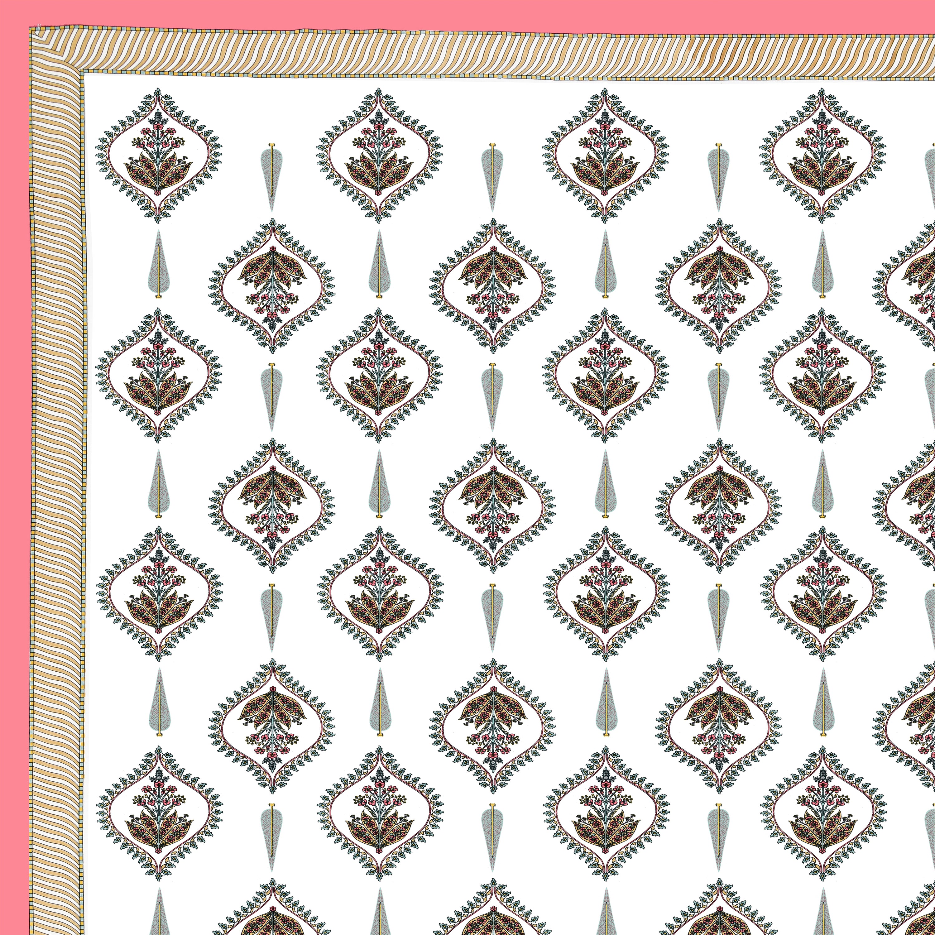 100% COTTON TRADITIONAL  PRINTED SINGLE BEDSHEET ( SIZE 60 X 90 )