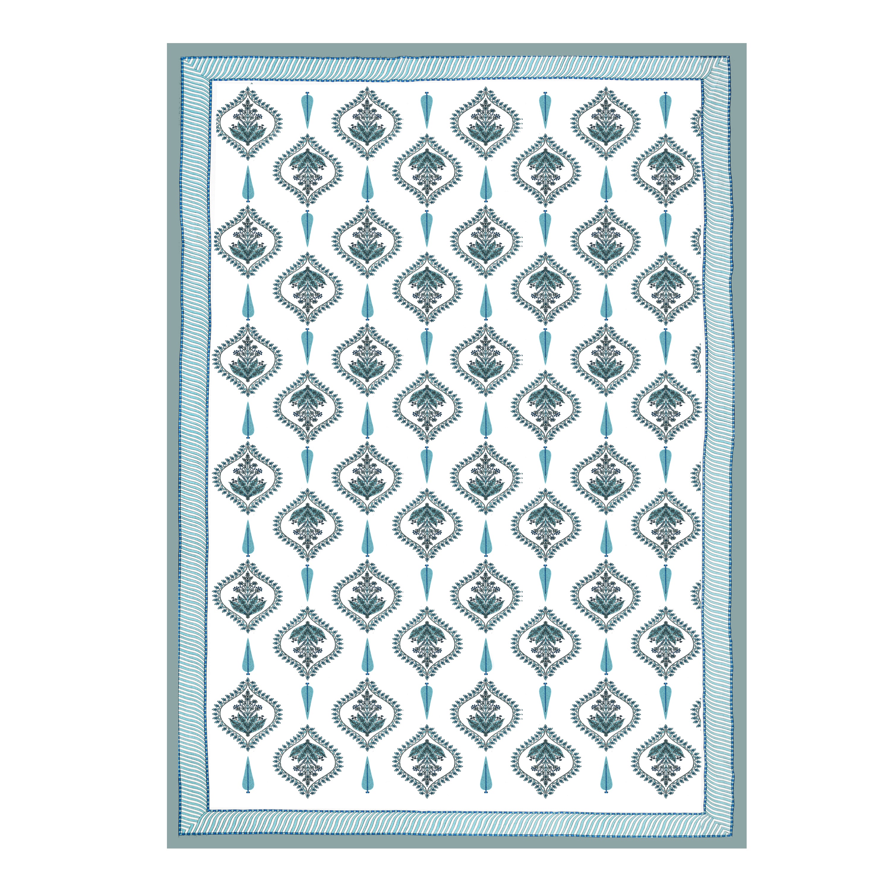 100% COTTON TRADITIONAL  PRINTED SINGLE BEDSHEET ( SIZE 60 X 90 )