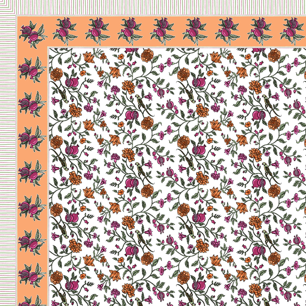 100% COTTON TRADITIONAL  PRINTED SINGLE BEDSHEET ( SIZE 60 X 90 )