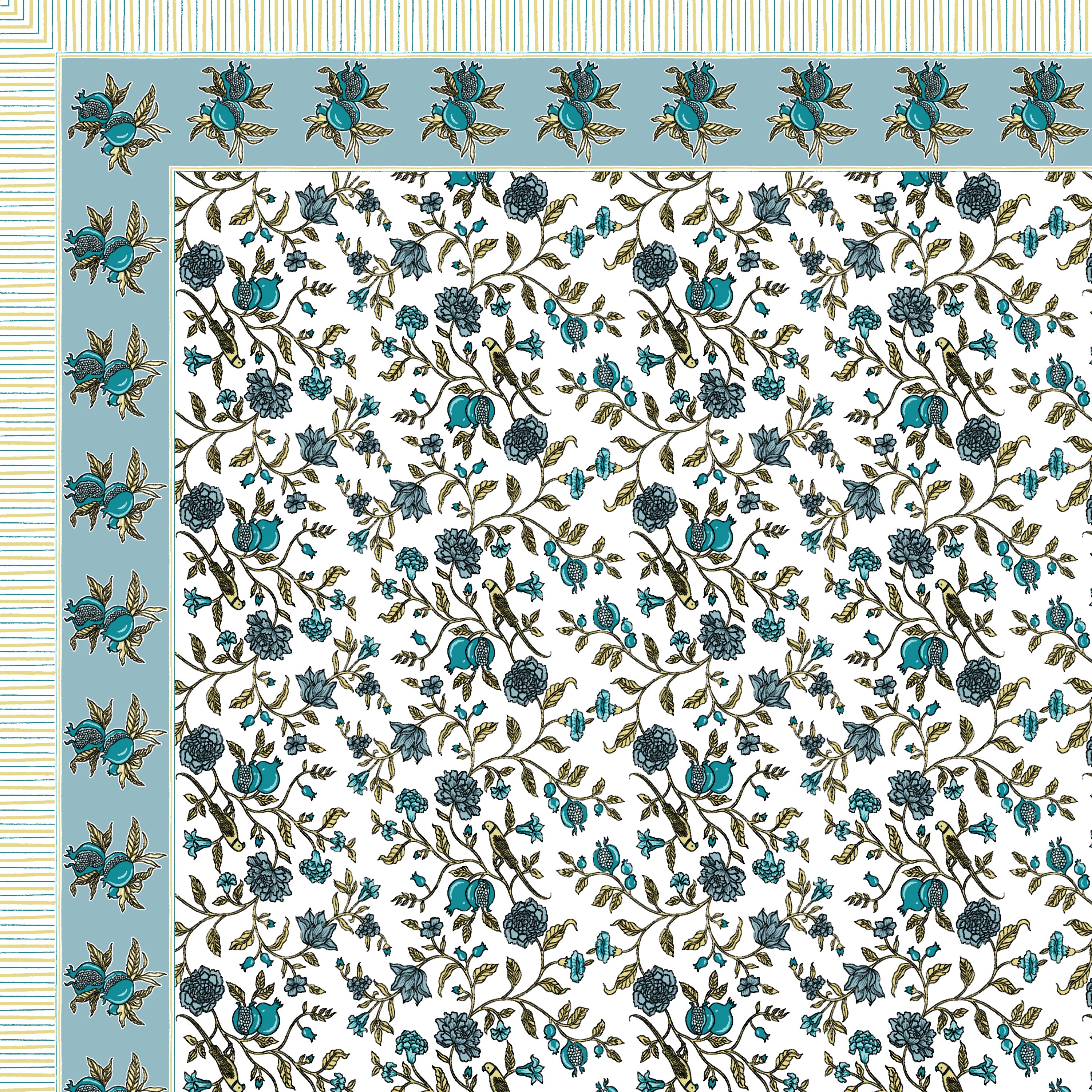 100% COTTON TRADITIONAL  PRINTED SINGLE BEDSHEET ( SIZE 60 X 90 )