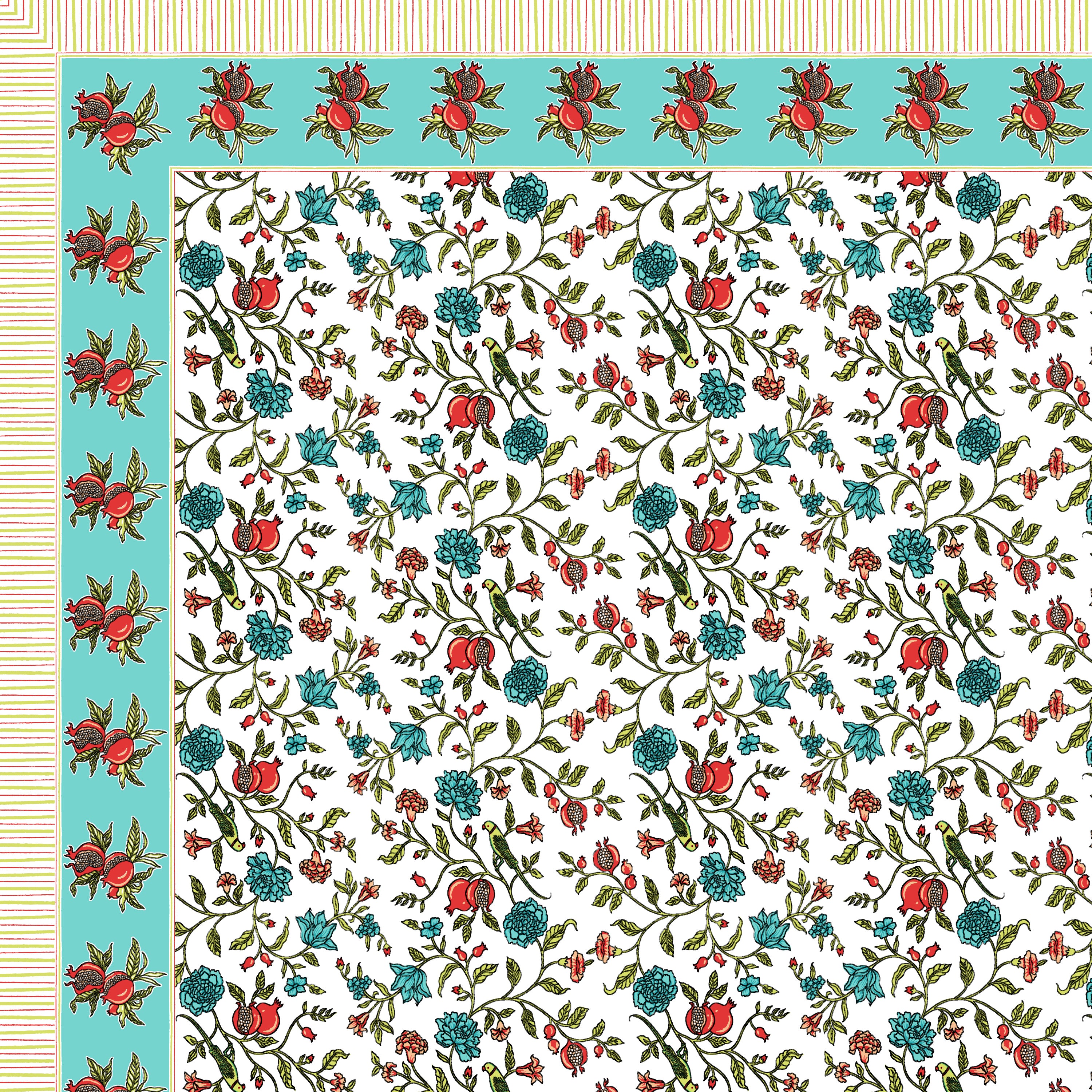 100% COTTON TRADITIONAL  PRINTED SINGLE BEDSHEET ( SIZE 60 X 90 )