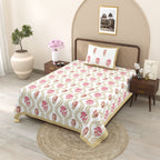 100% COTTON TRADITIONAL  PRINTED SINGLE BEDSHEET ( SIZE 60 X 90 )