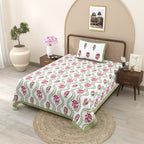 100% COTTON TRADITIONAL  PRINTED SINGLE BEDSHEET ( SIZE 60 X 90 )