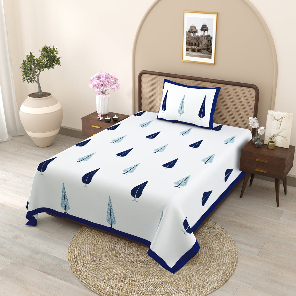 100% COTTON TRADITIONAL  PRINTED SINGLE BEDSHEET ( SIZE 60 X 90 )