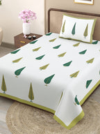 100% COTTON TRADITIONAL  PRINTED SINGLE BEDSHEET ( SIZE 60 X 90 )
