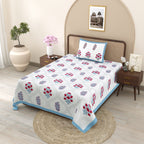 100% COTTON TRADITIONAL  PRINTED SINGLE BEDSHEET ( SIZE 60 X 90 )