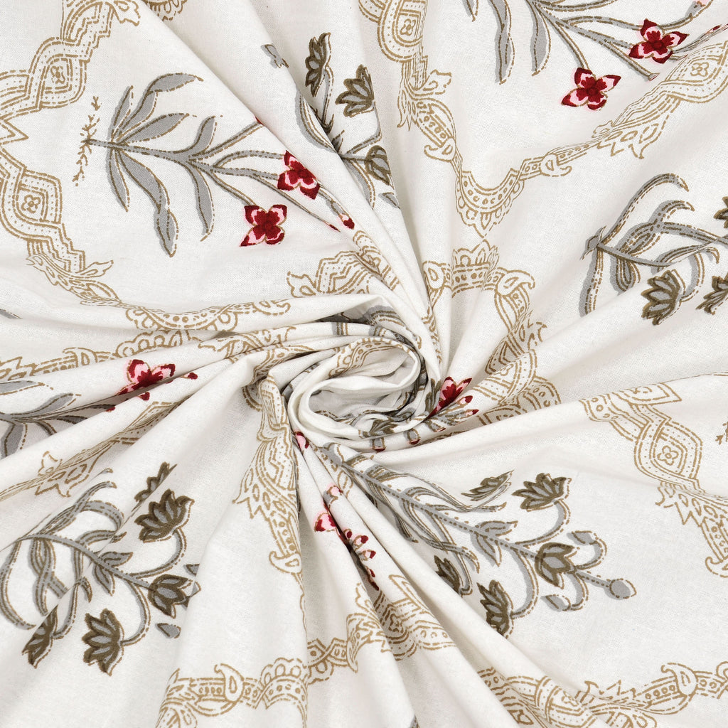 100% COTTON TRADITIONAL  PRINTED SINGLE BEDSHEET ( SIZE 60 X 90 )