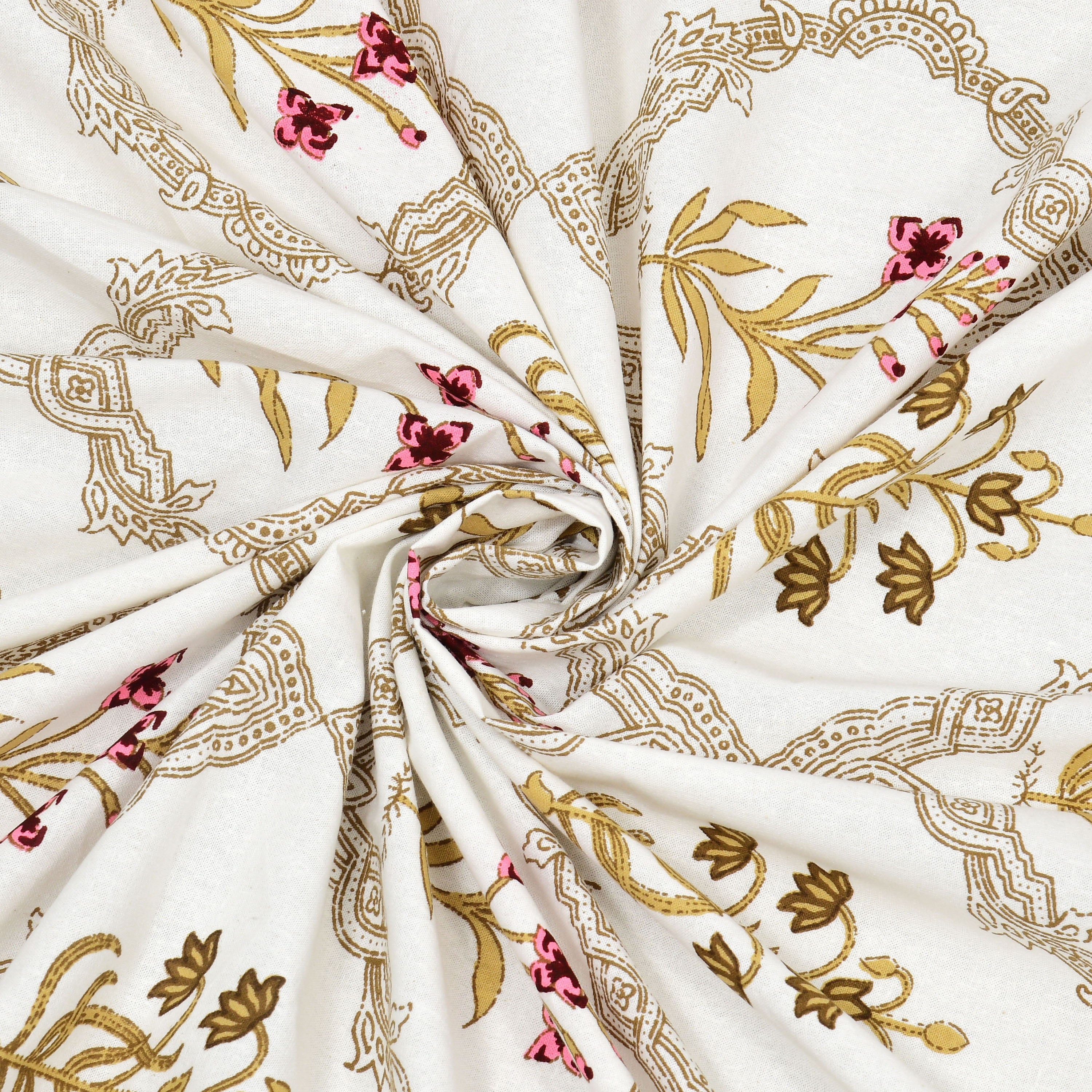 100% COTTON TRADITIONAL  PRINTED SINGLE BEDSHEET ( SIZE 60 X 90 )