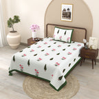 100% COTTON TRADITIONAL  PRINTED SINGLE BEDSHEET ( SIZE 60 X 90 )