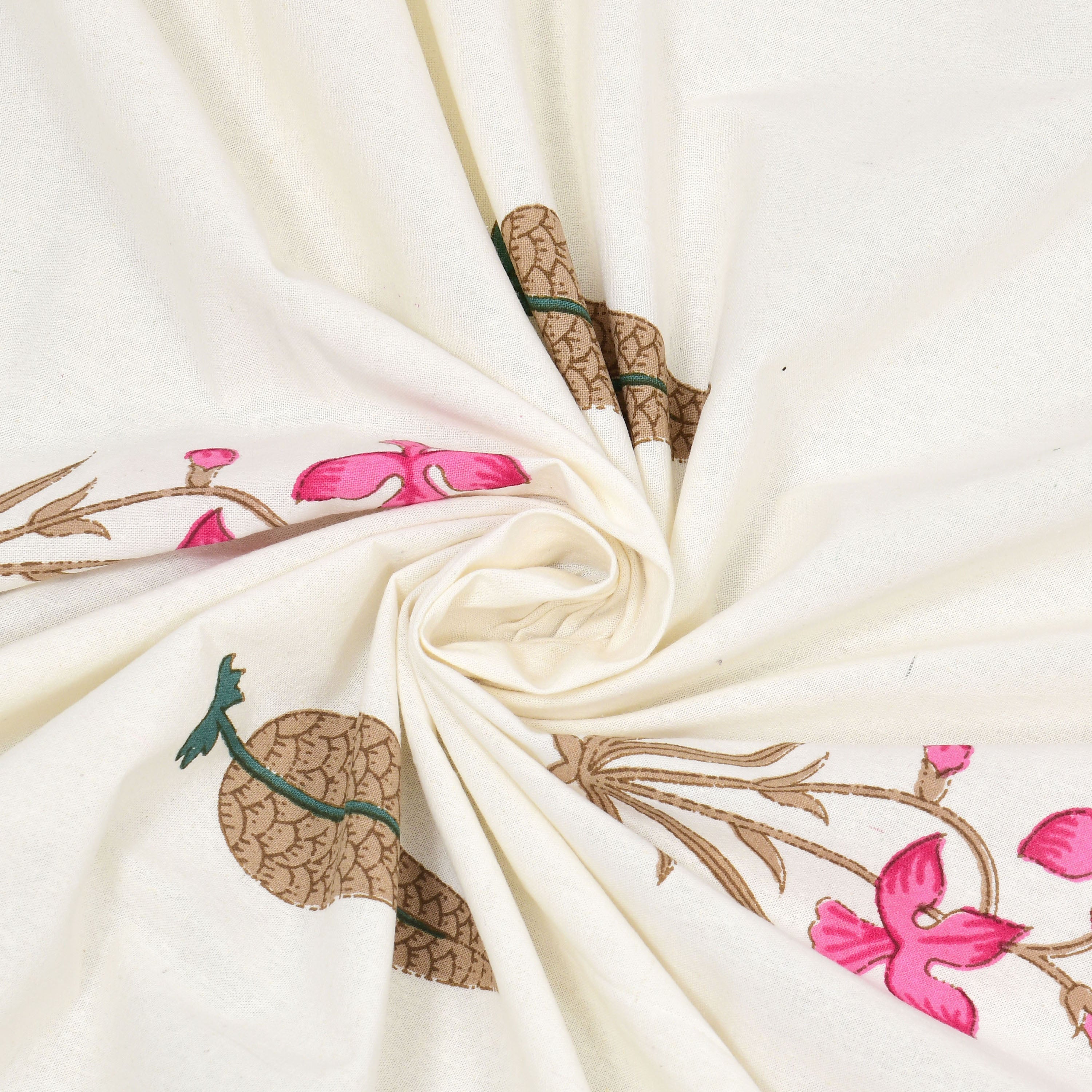 100% COTTON TRADITIONAL  PRINTED SINGLE BEDSHEET ( SIZE 60 X 90 )