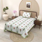 100% COTTON TRADITIONAL  PRINTED SINGLE BEDSHEET ( SIZE 60 X 90 )