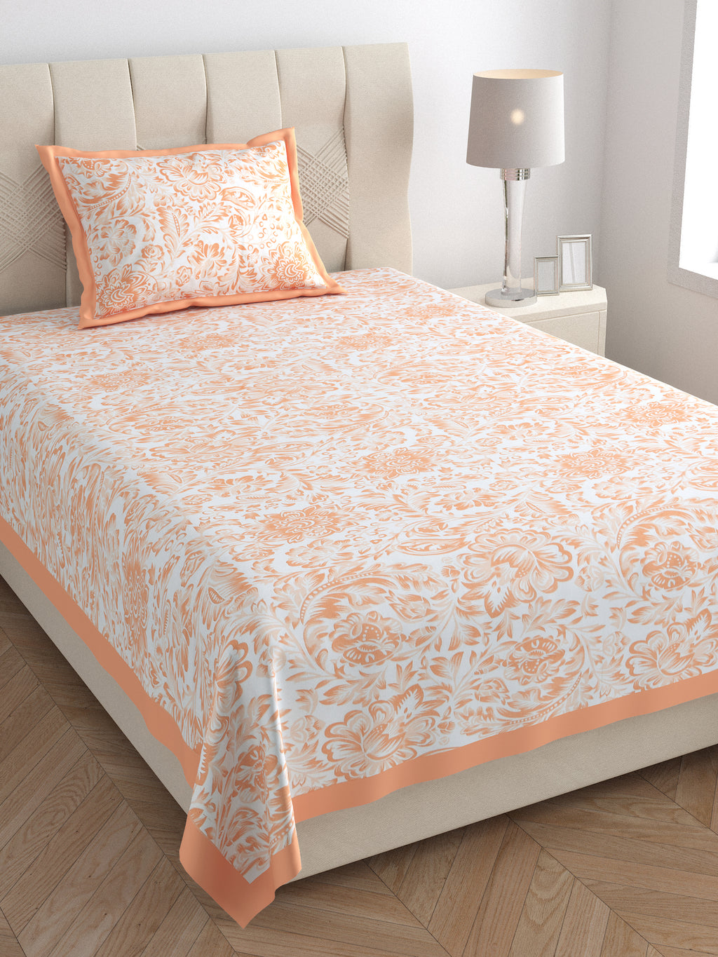 100% COTTON TRADITIONAL  PRINTED SINGLE BEDSHEET ( SIZE 60 X 90 )