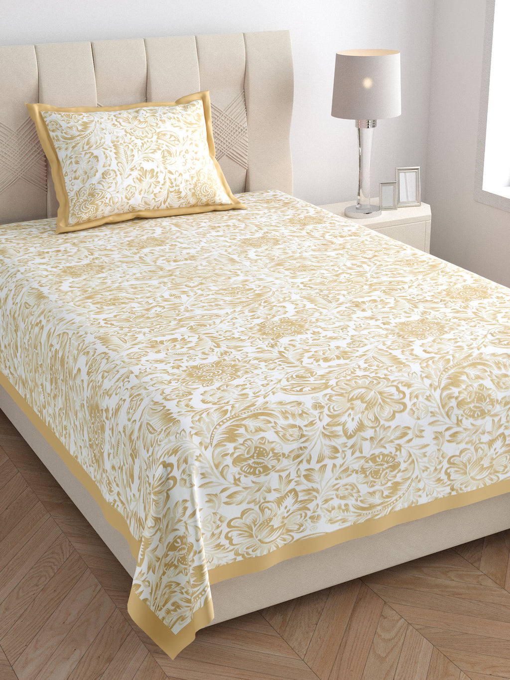 100% COTTON TRADITIONAL  PRINTED SINGLE BEDSHEET ( SIZE 60 X 90 )