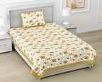 100% COTTON TRADITIONAL  PRINTED SINGLE BEDSHEET ( SIZE 60 X 90 )