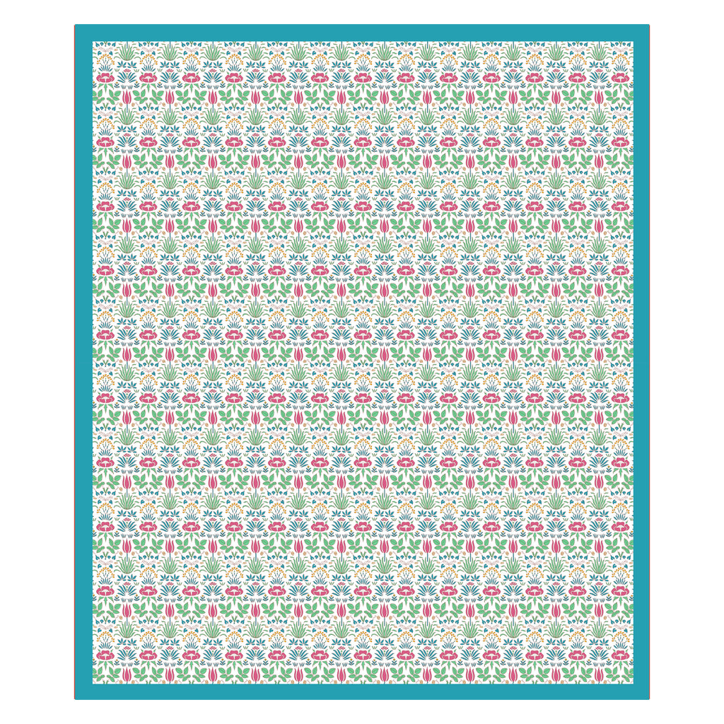 100% Cotton Traditional Floral Printed Bedsheet Multicolor ( Size 100 X 108 )