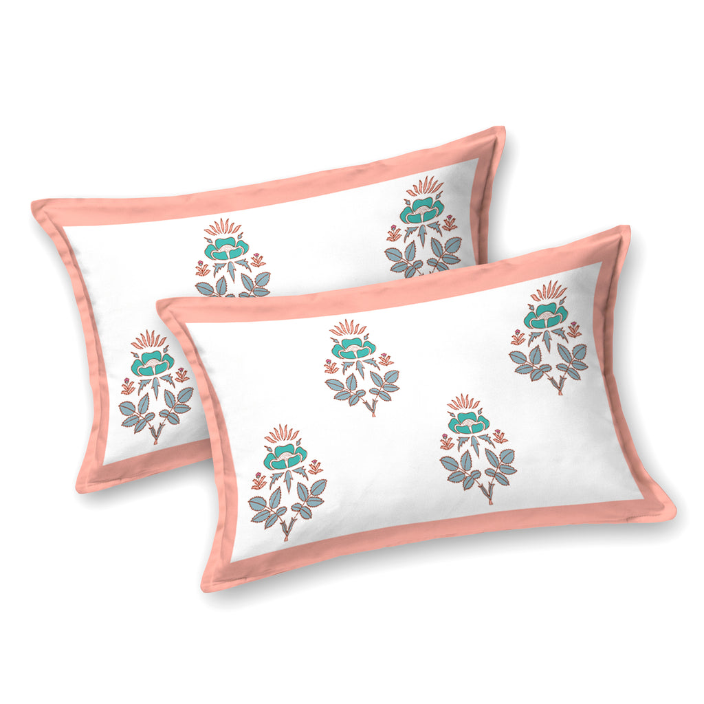 100% Cotton Traditional Floral Printed Bedsheet Multicolor ( Size 100 X 108 )