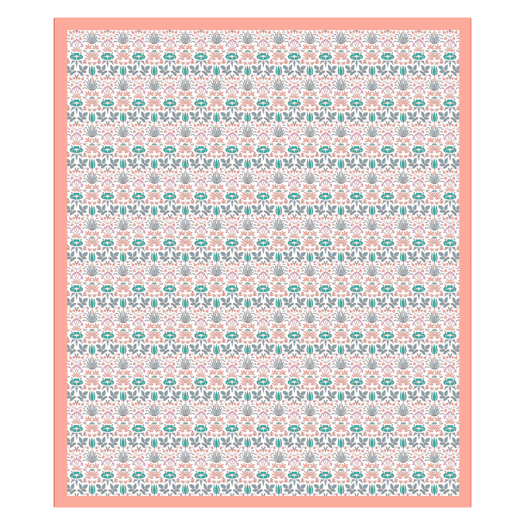 100% Cotton Traditional Floral Printed Bedsheet Multicolor ( Size 100 X 108 )