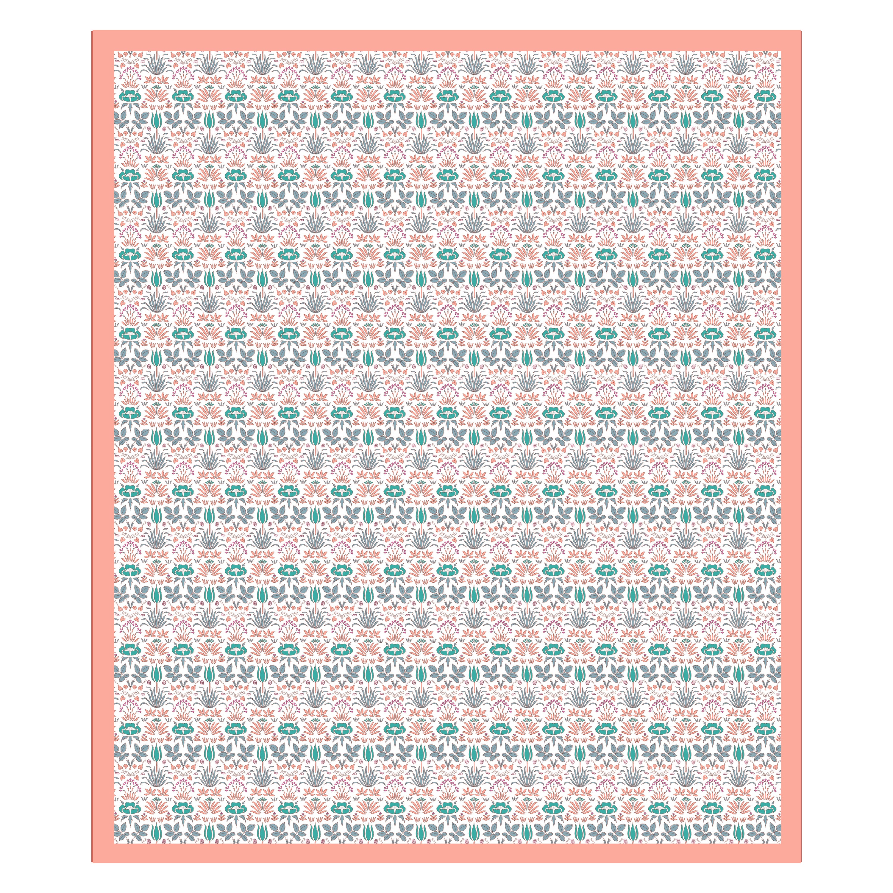 100% Cotton Traditional Floral Printed Bedsheet Multicolor ( Size 100 X 108 )