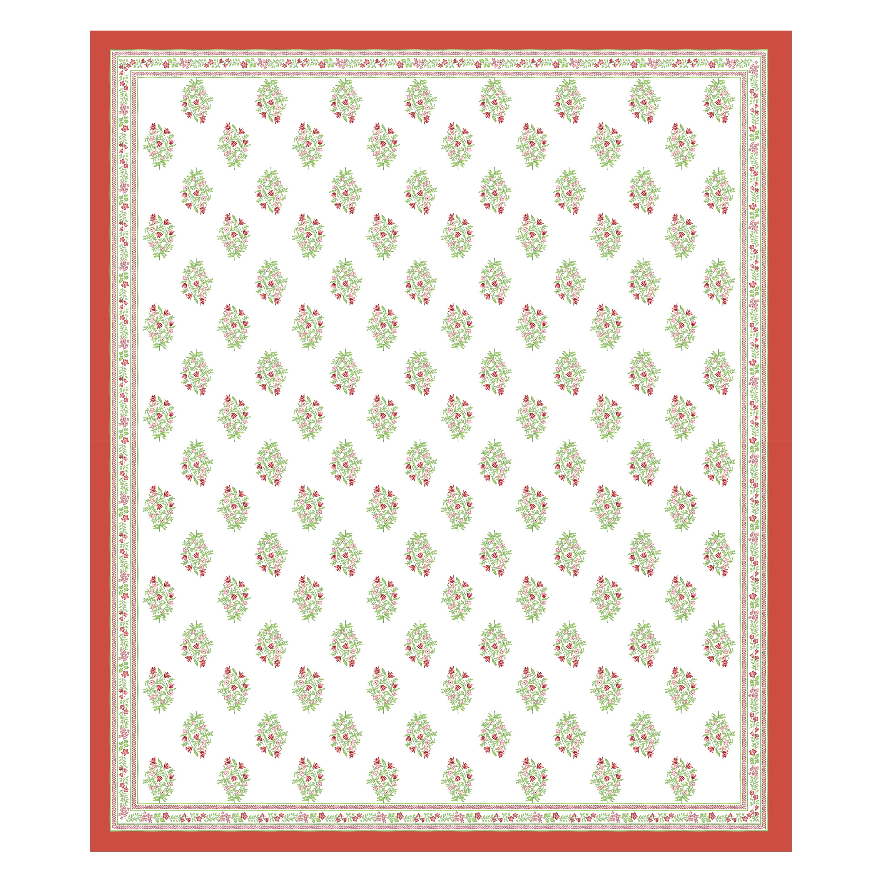 100% Cotton Traditional Floral Printed Bedsheet Multicolor ( Size 100 X 108 )