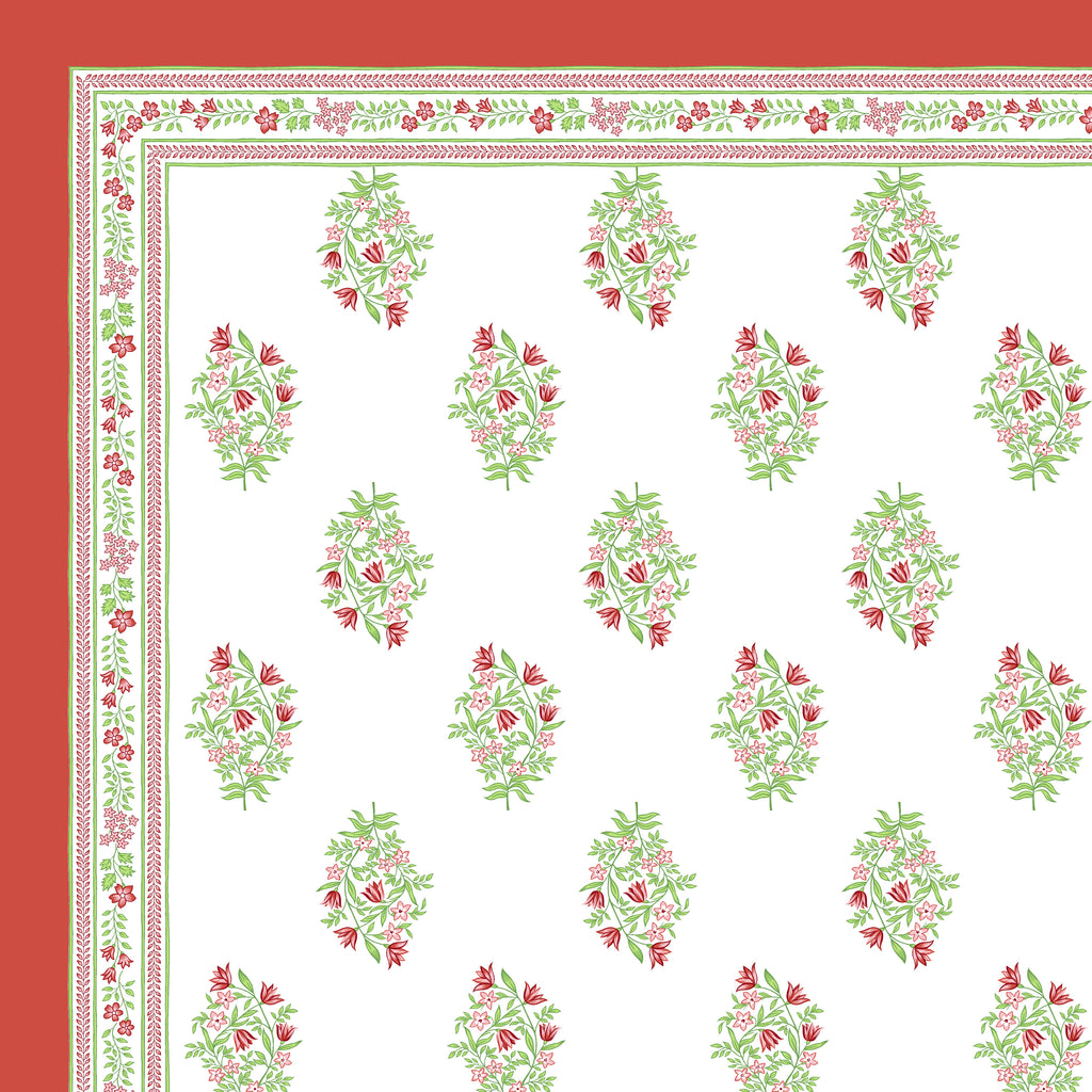 100% Cotton Traditional Floral Printed Bedsheet Multicolor ( Size 100 X 108 )