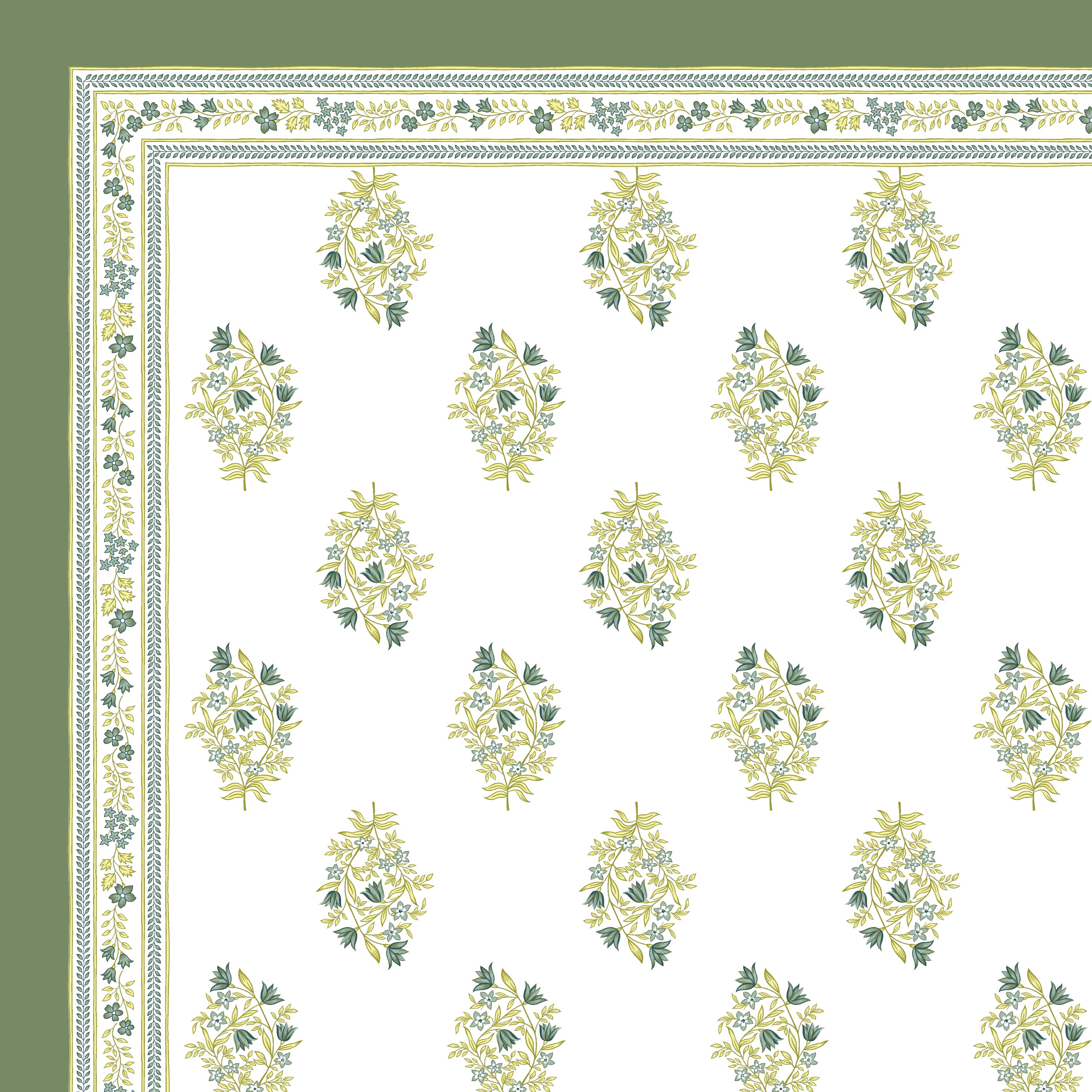 100% Cotton Traditional Floral Printed Bedsheet Multicolor ( Size 100 X 108 )