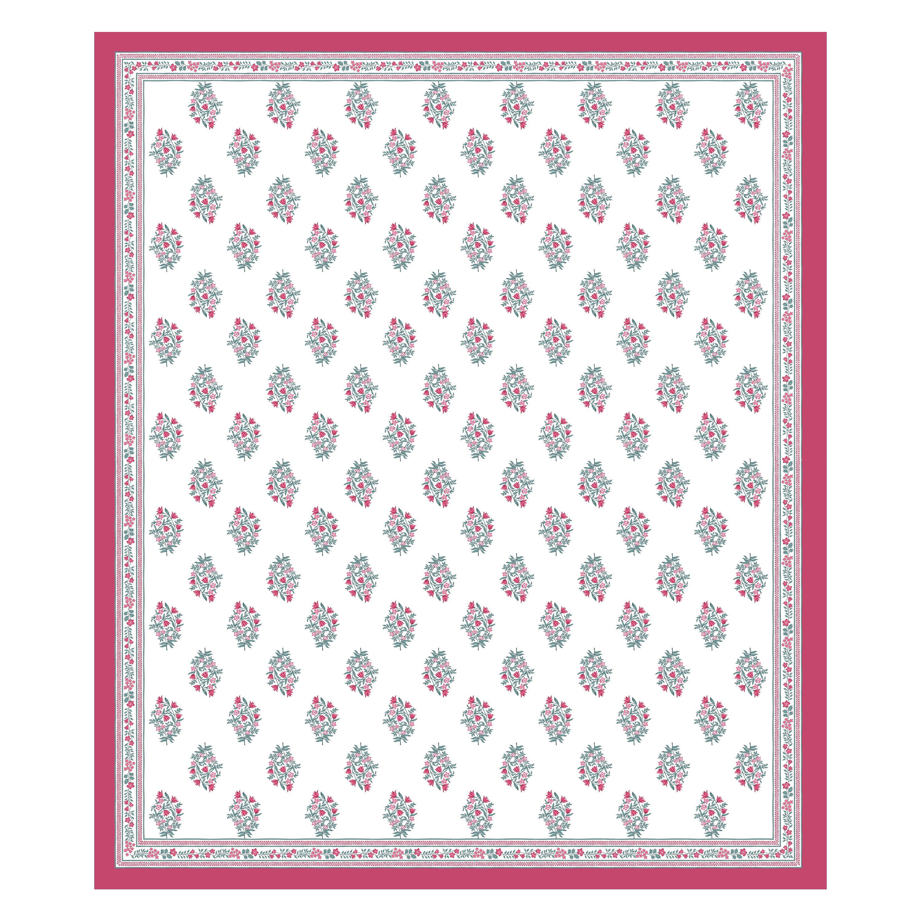 100% Cotton Traditional Floral Printed Bedsheet Multicolor ( Size 100 X 108 )