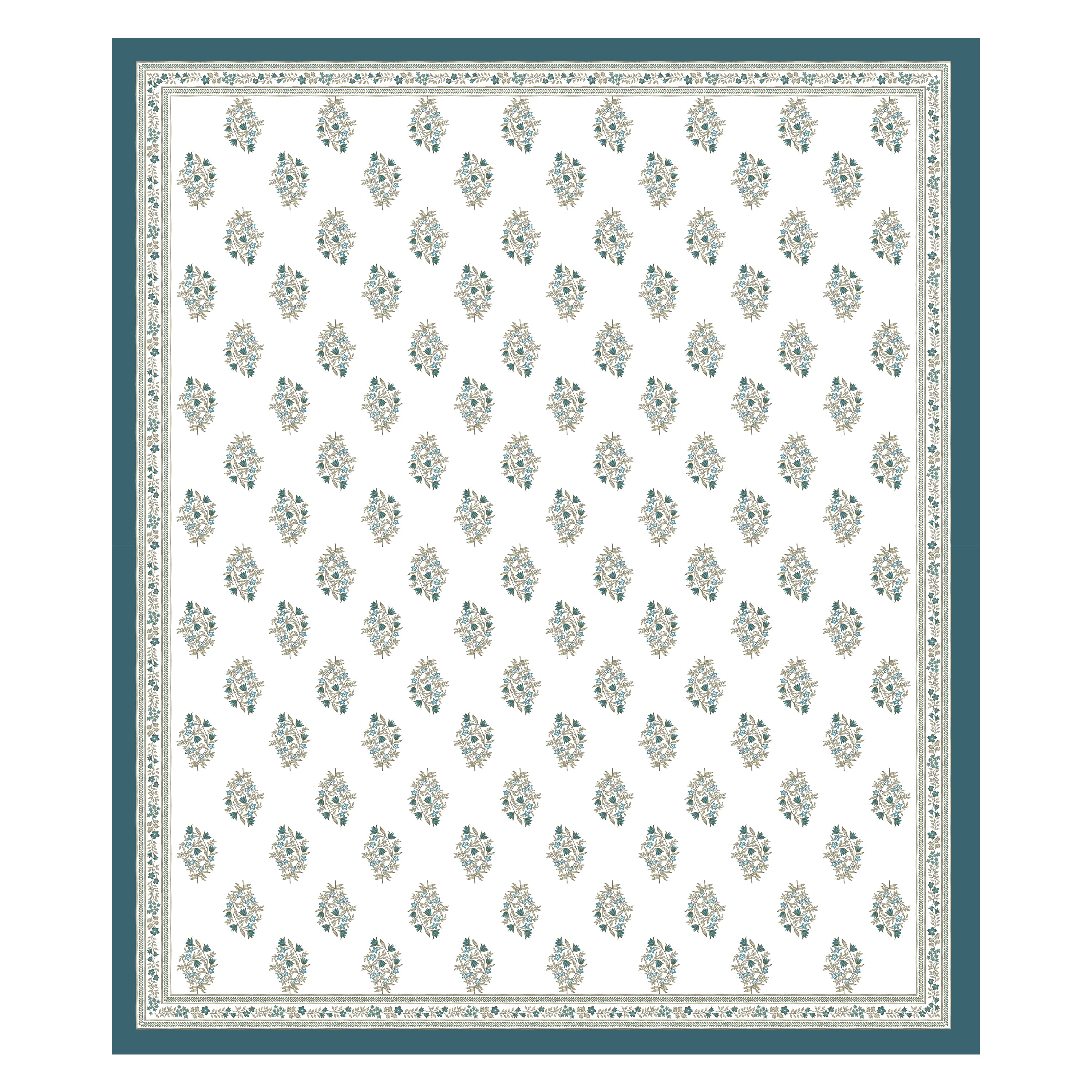 100% Cotton Traditional Floral Printed Bedsheet Multicolor ( Size 100 X 108 )