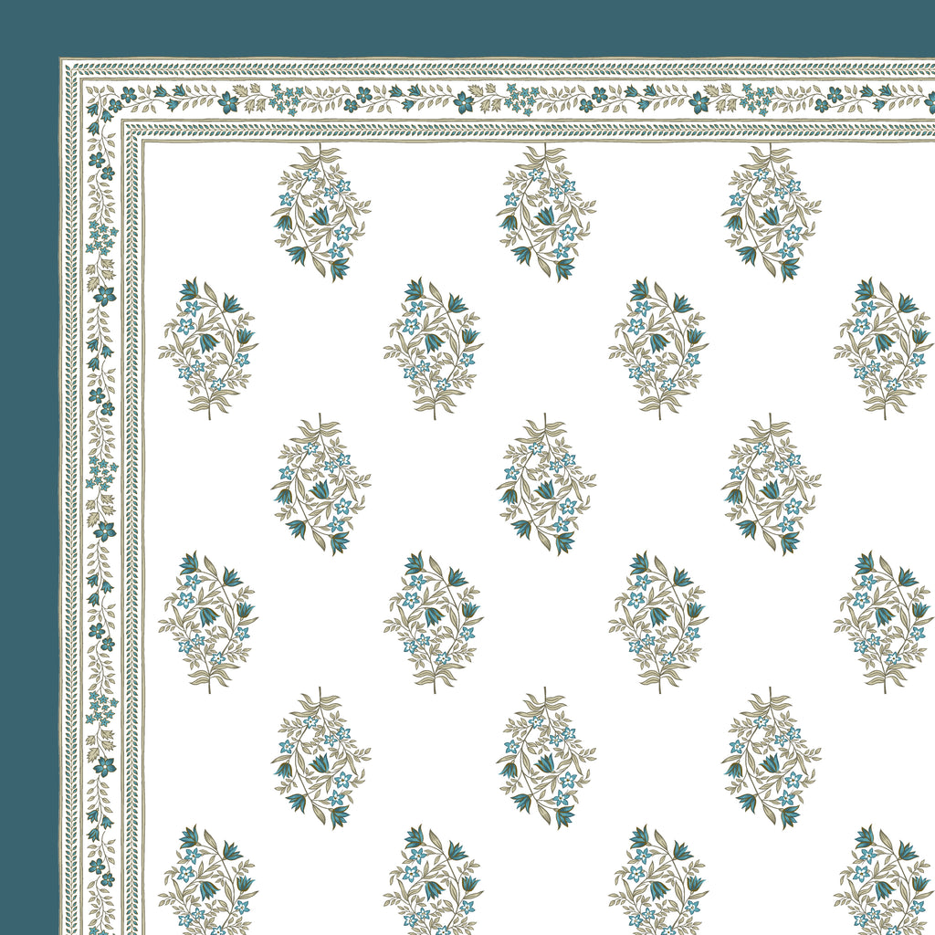 100% Cotton Traditional Floral Printed Bedsheet Multicolor ( Size 100 X 108 )