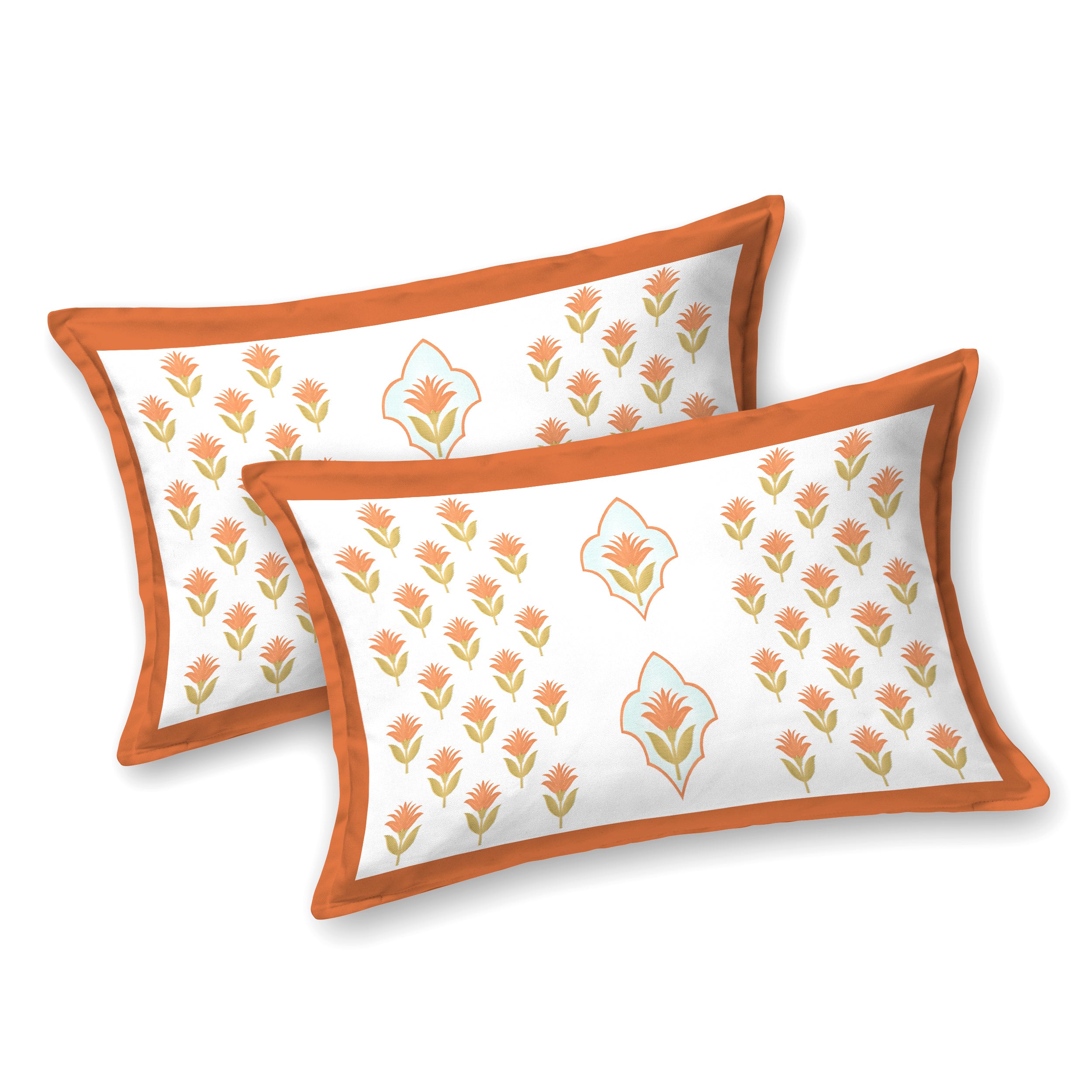 100% Cotton Traditional Floral Printed Bedsheet Multicolor ( Size 100 X 108 )