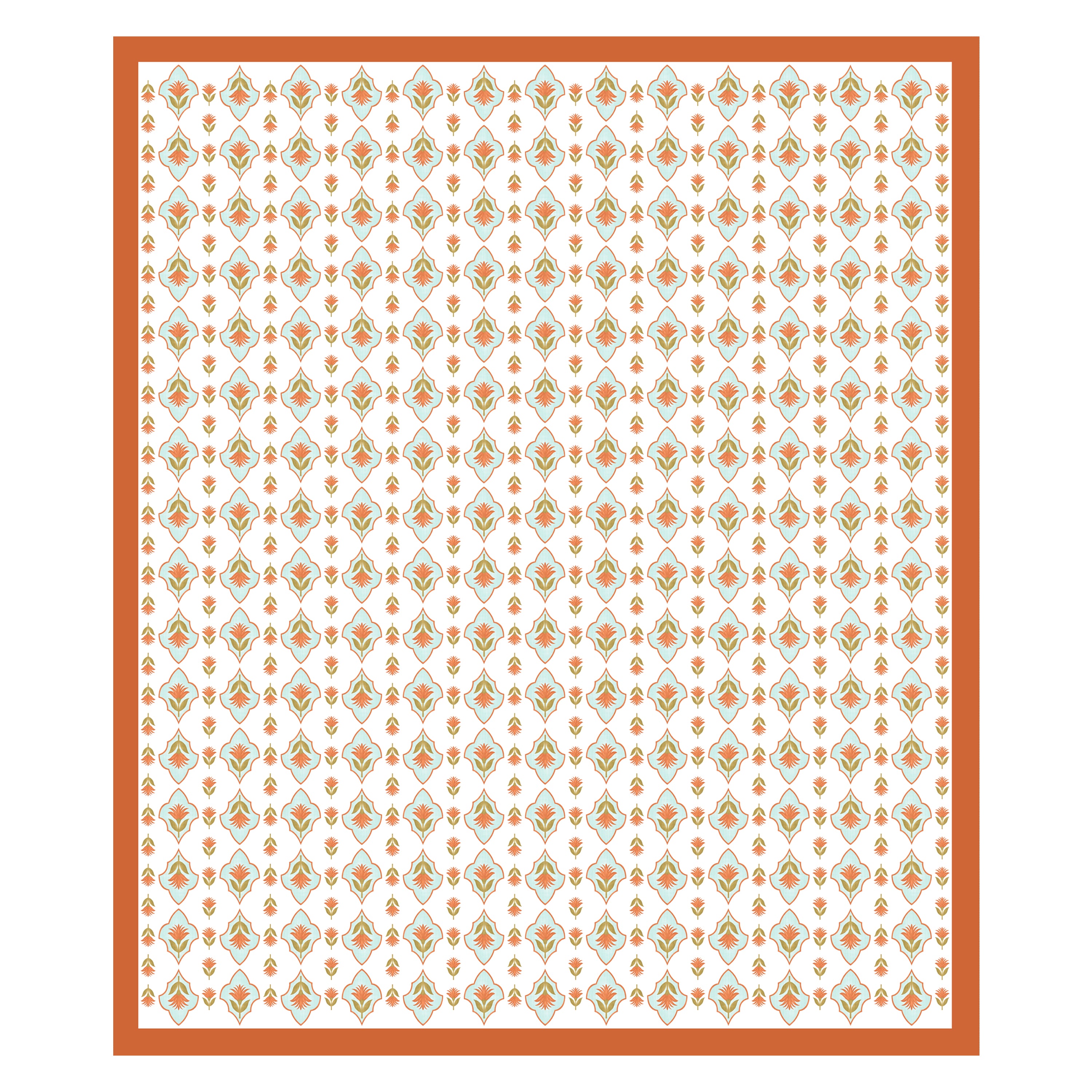 100% Cotton Traditional Floral Printed Bedsheet Multicolor ( Size 100 X 108 )