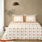 100% Cotton Traditional Floral Printed Bedsheet Multicolor ( Size 100 X 108 )