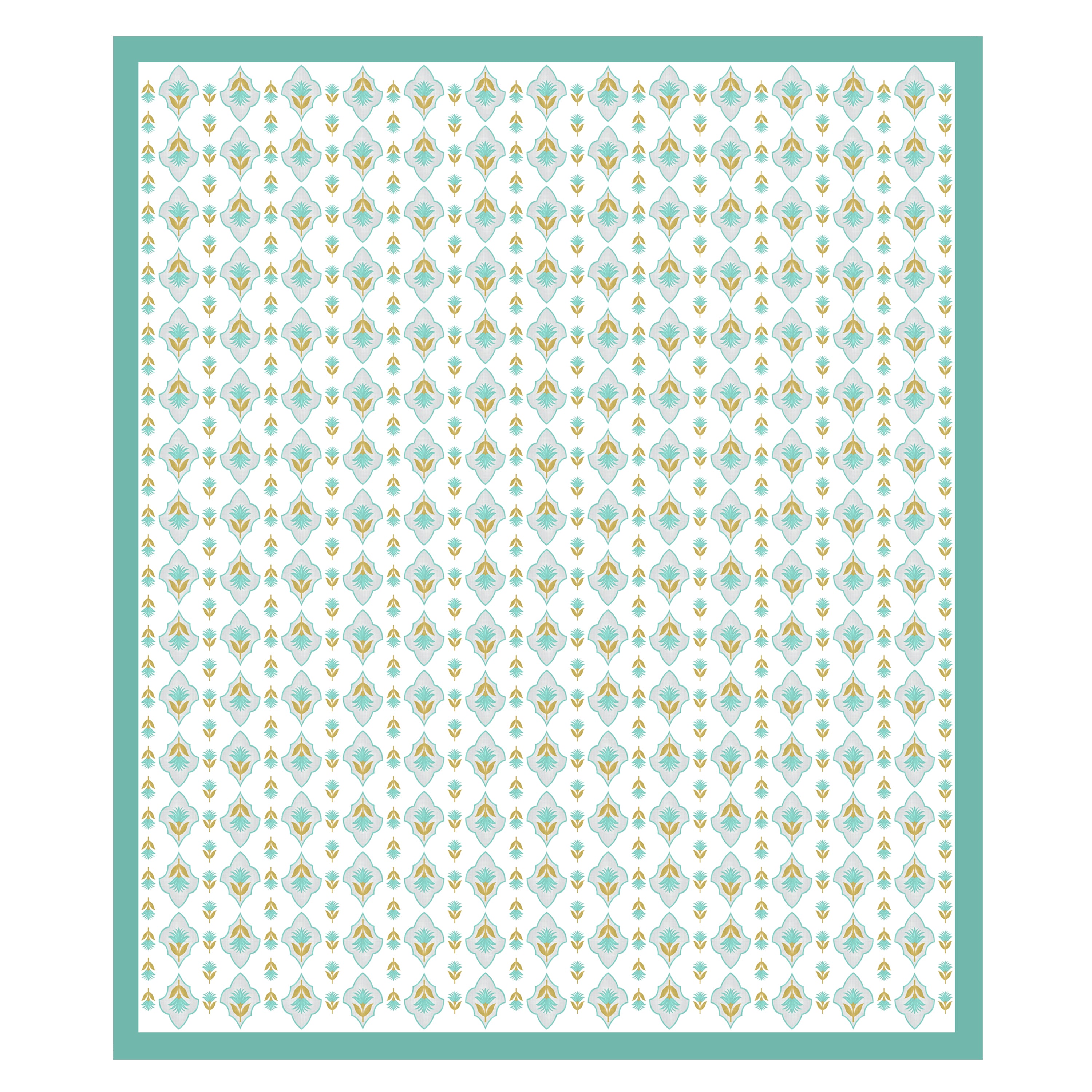 100% Cotton Traditional Floral Printed Bedsheet Multicolor ( Size 100 X 108 )