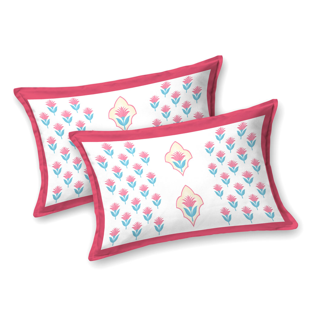 100% Cotton Traditional Floral Printed Bedsheet Multicolor ( Size 100 X 108 )