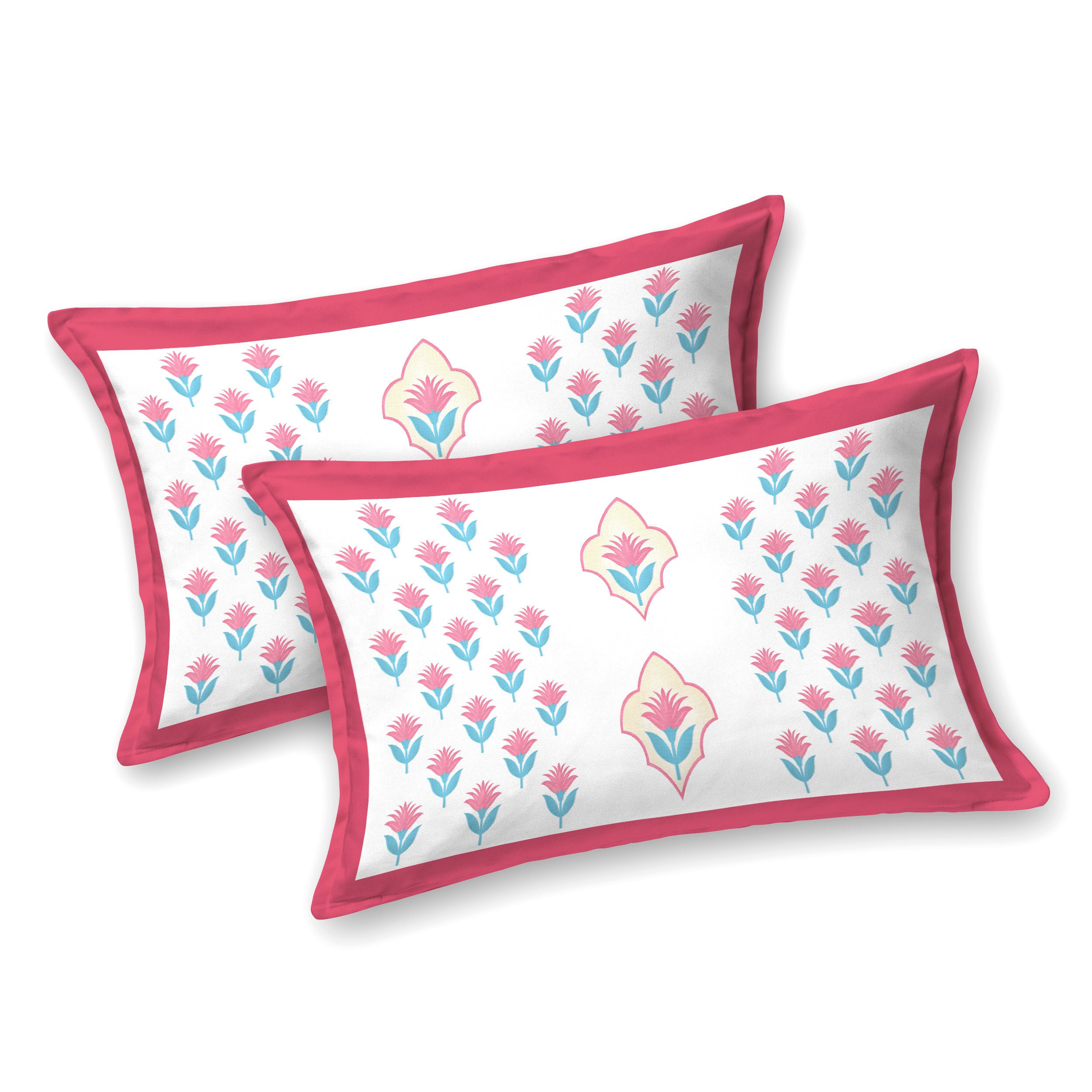 100% Cotton Traditional Floral Printed Bedsheet Multicolor ( Size 100 X 108 )