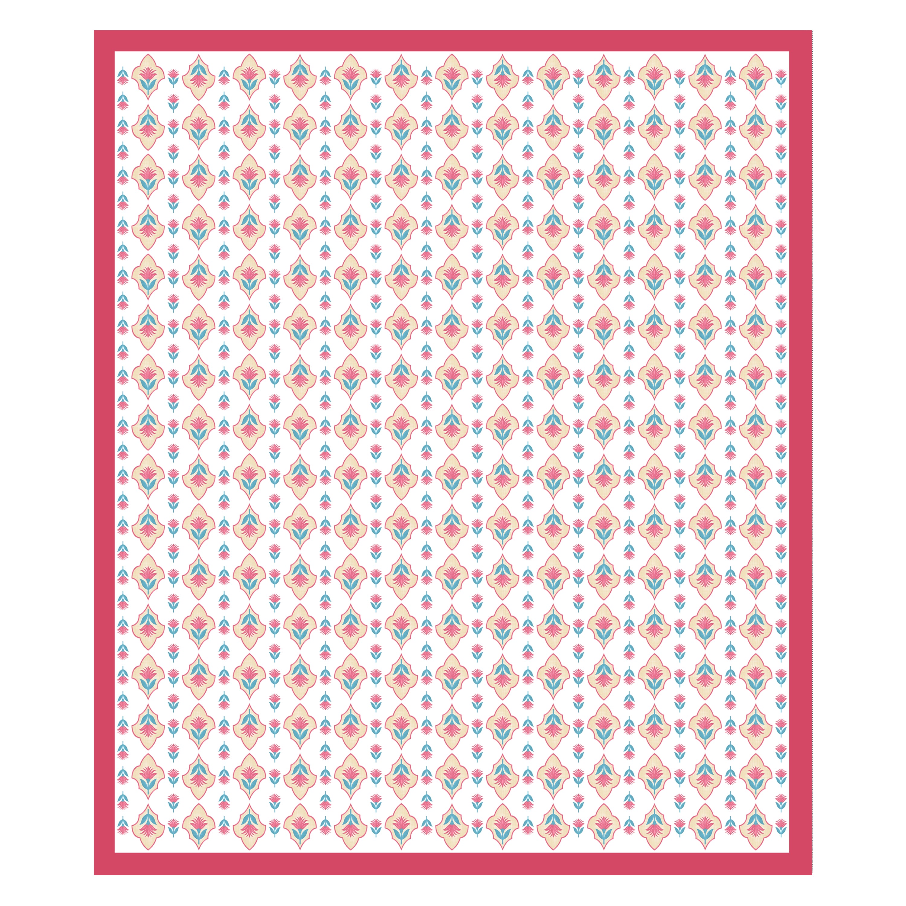 100% Cotton Traditional Floral Printed Bedsheet Multicolor ( Size 100 X 108 )