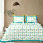 100% Cotton Traditional Floral Printed Bedsheet Multicolor ( Size 100 X 108 )