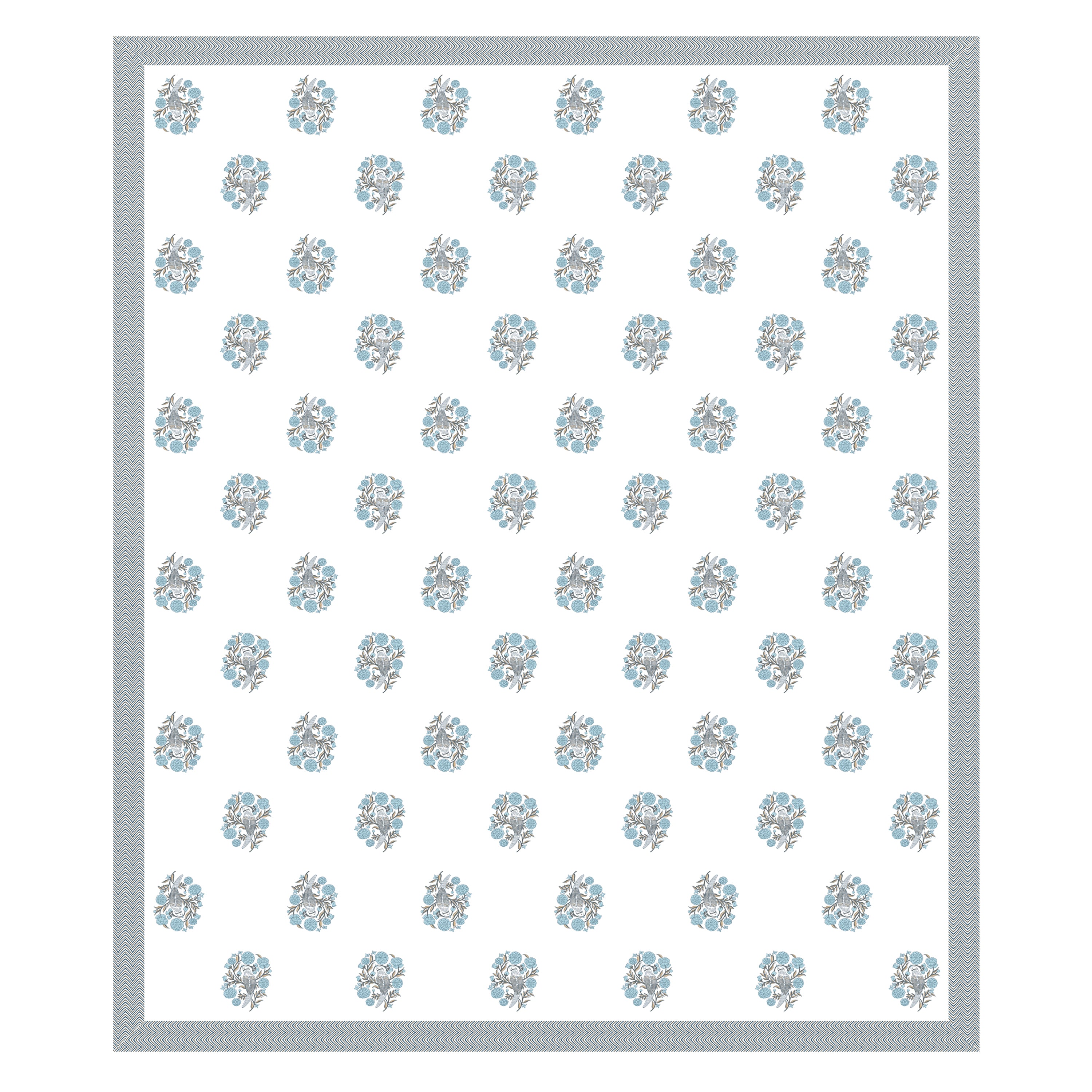 100% Cotton Traditional Floral Printed Bedsheet Multicolor ( Size 100 X 108 )