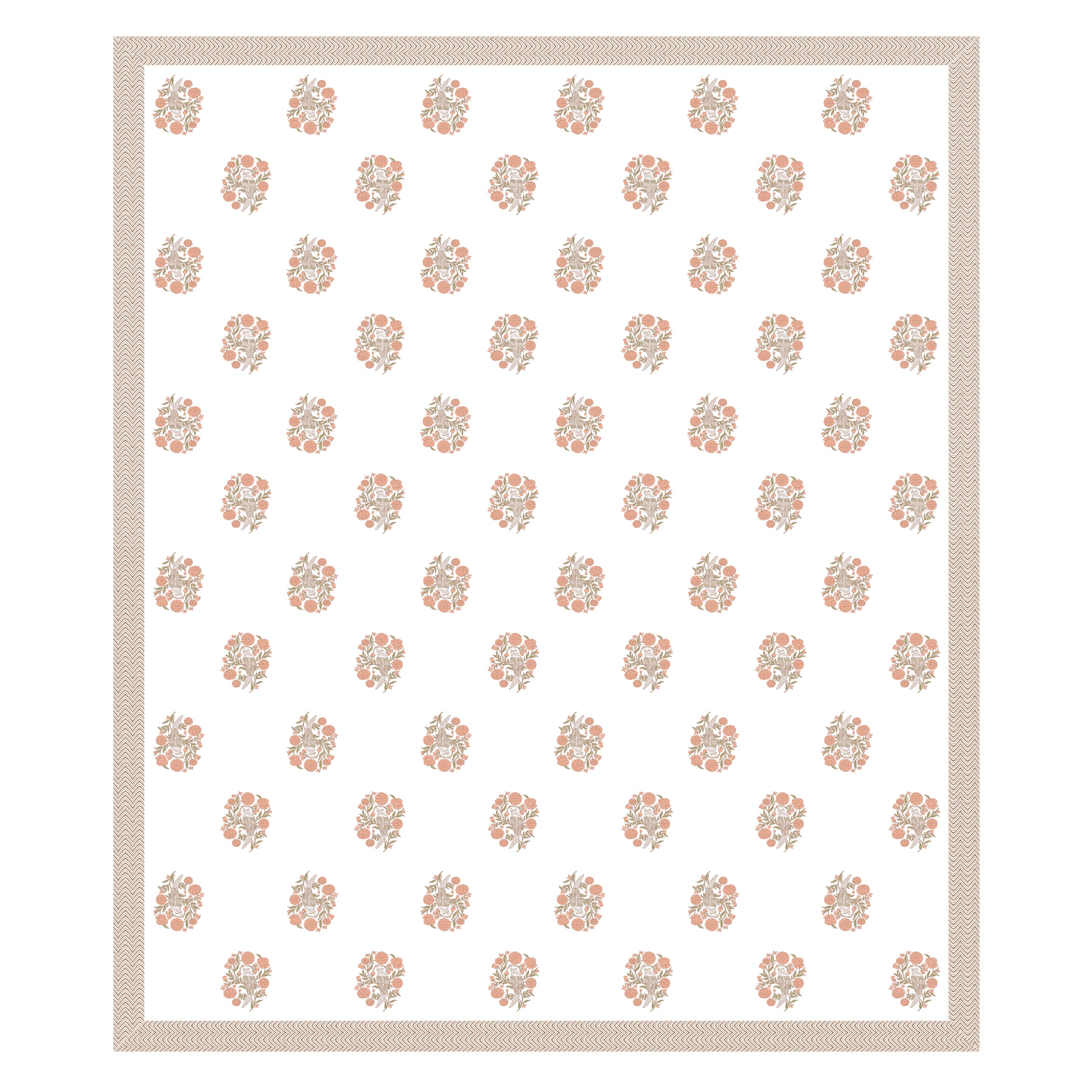 100% Cotton Traditional Floral Printed Bedsheet Multicolor ( Size 100 X 108 )