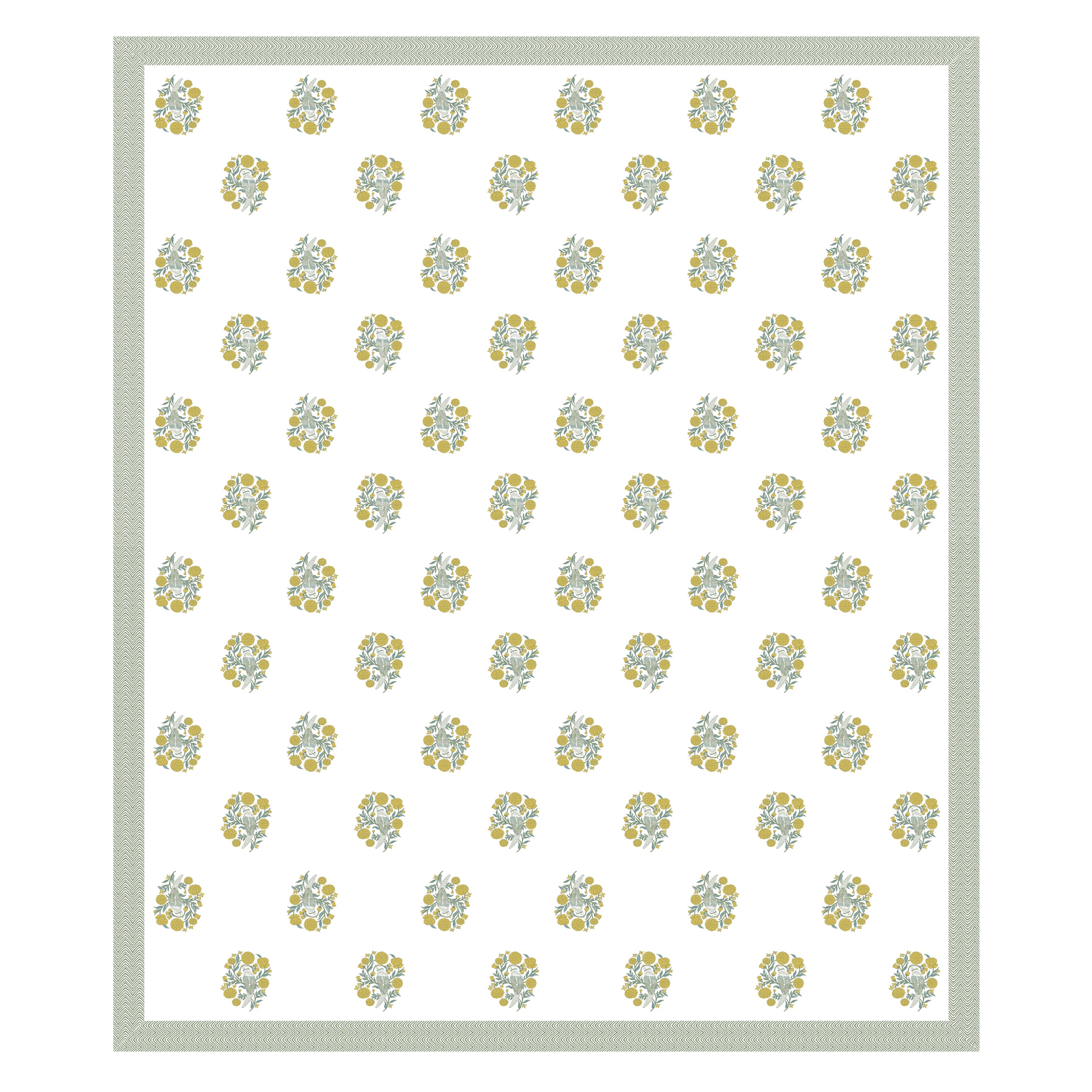 100% Cotton Traditional Floral Printed Bedsheet Multicolor ( Size 100 X 108 )