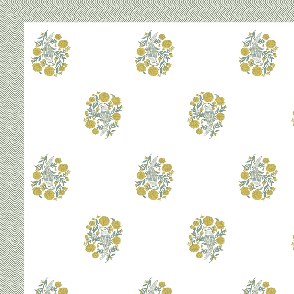 100% Cotton Traditional Floral Printed Bedsheet Multicolor ( Size 100 X 108 )