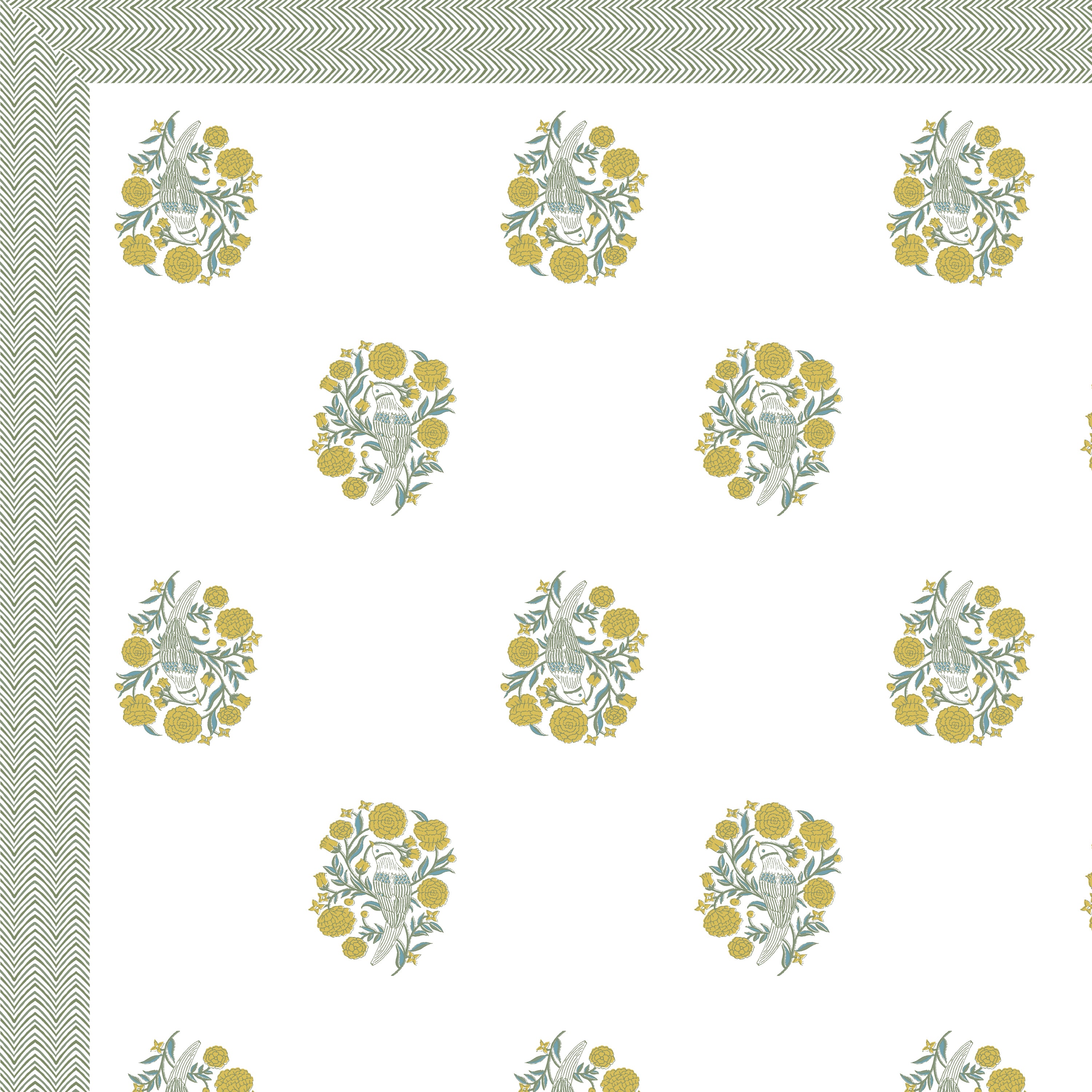 100% Cotton Traditional Floral Printed Bedsheet Multicolor ( Size 100 X 108 )