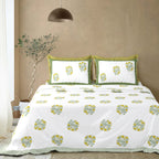 100% Cotton Traditional Floral Printed Bedsheet Multicolor ( Size 100 X 108 )