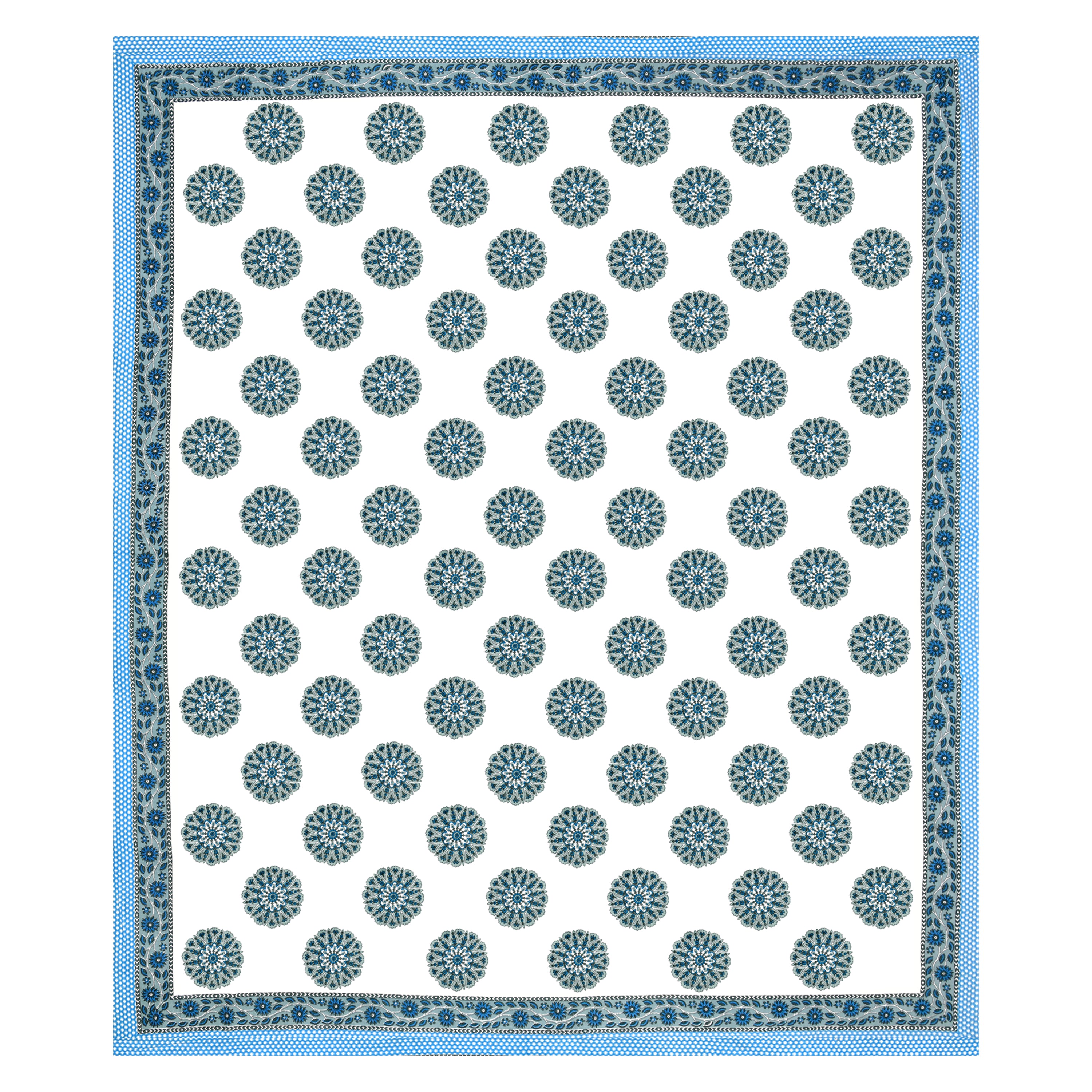 100% Cotton Traditional Floral Printed Bedsheet Multicolor ( Size 100 X 108 )