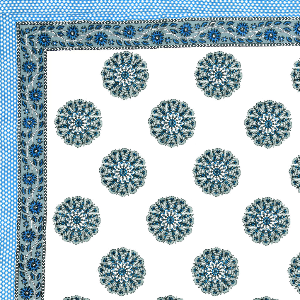 100% Cotton Traditional Floral Printed Bedsheet Multicolor ( Size 100 X 108 )