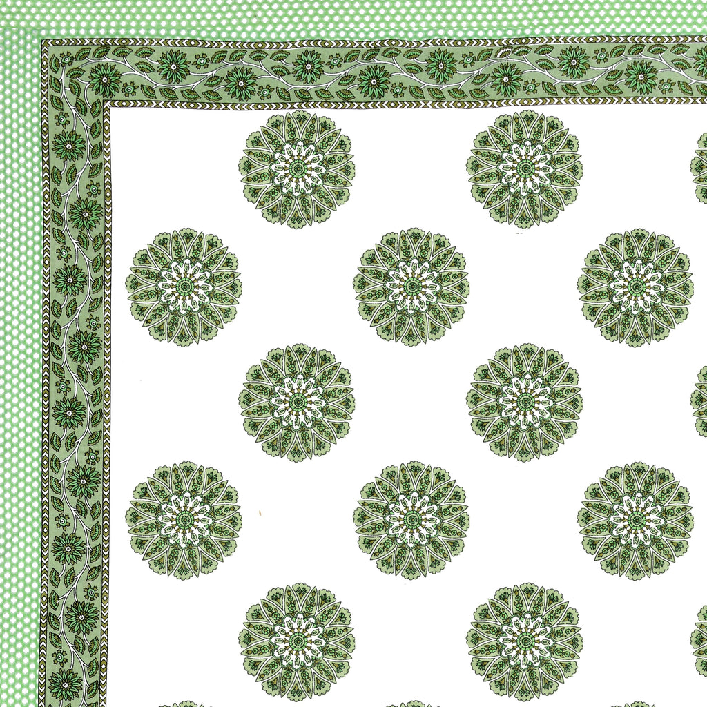 100% Cotton Traditional Floral Printed Bedsheet Multicolor ( Size 100 X 108 )