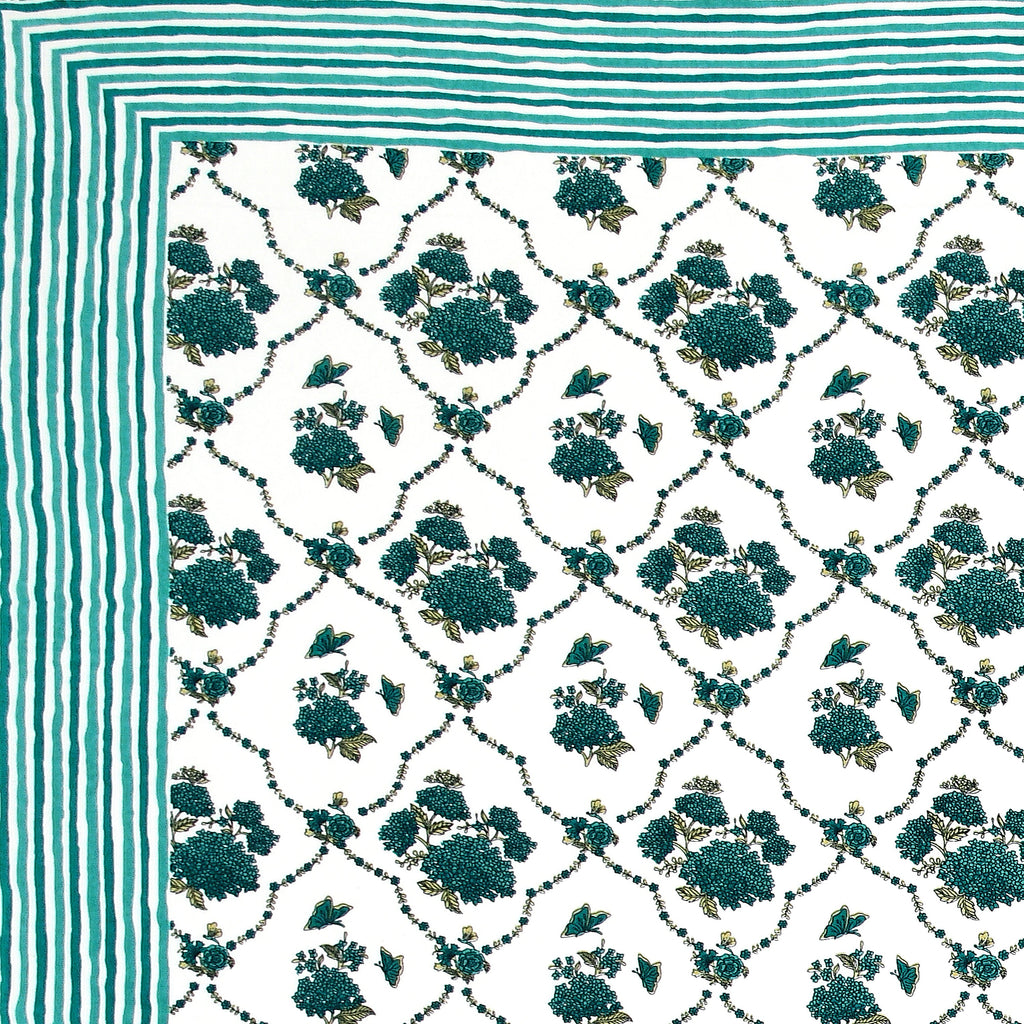 100% Cotton Traditional Floral Printed Bedsheet Multicolor ( Size 100 X 108 )