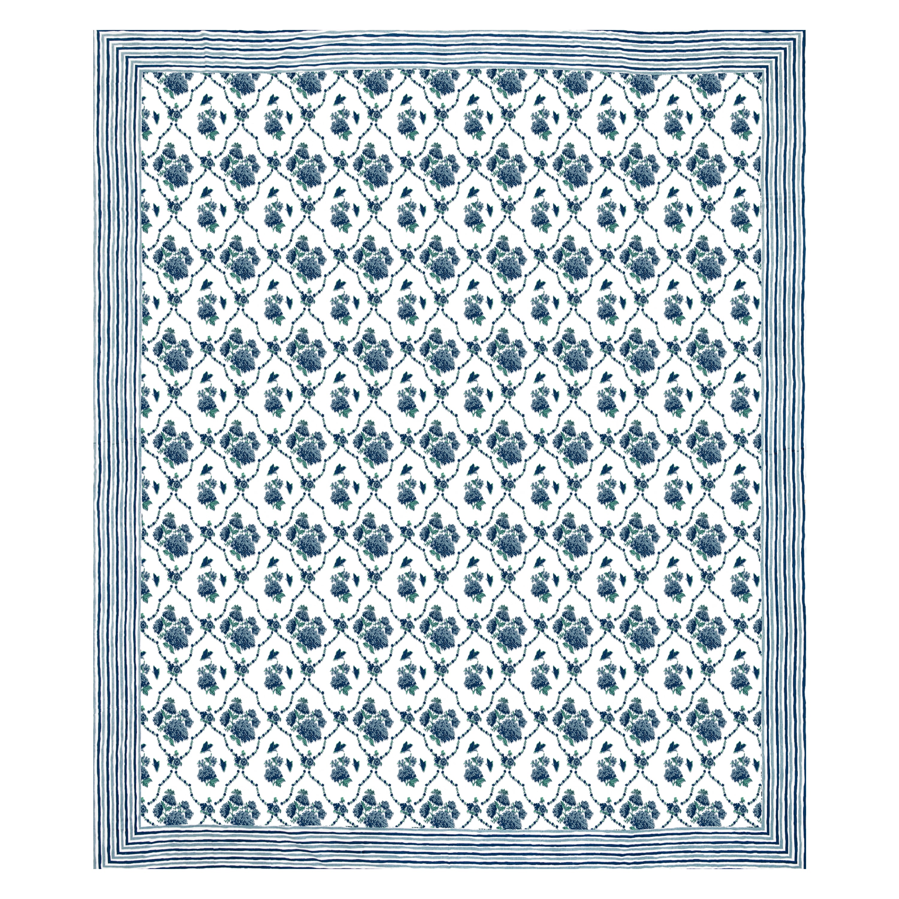 100% Cotton Traditional Floral Printed Bedsheet Multicolor ( Size 100 X 108 )