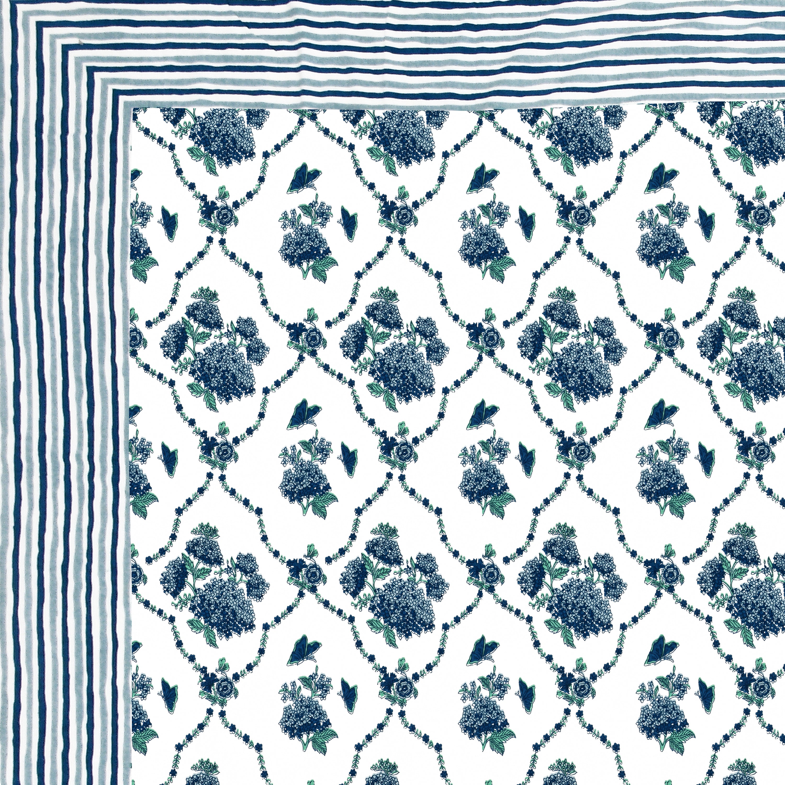 100% Cotton Traditional Floral Printed Bedsheet Multicolor ( Size 100 X 108 )